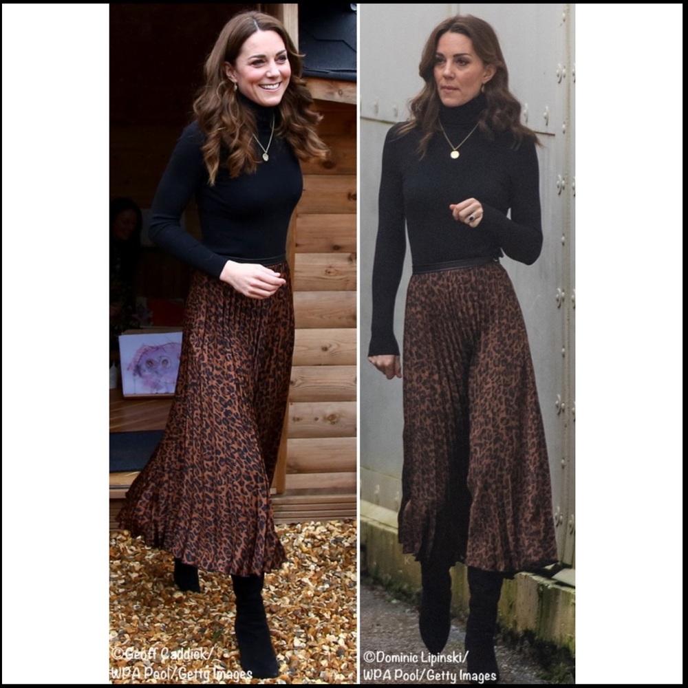 Zara leopard print skirt
